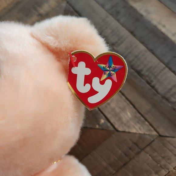 Ty 2001 Dearest Bear Beanie Buddy With Tags - Picture 6 of 8